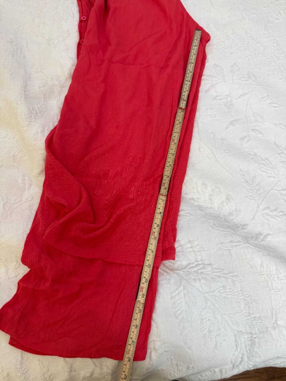 Fiori Pinky Red Double Layer Wide Leg Pants Size Large - Picture 5 of 10
